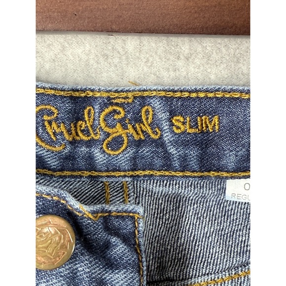 Cruel Girl Jean Jrs Sz 9R 30x31 Slim Blue Dark Wash Straight Leg Cowgirl Rodeo - Picture 8 of 12